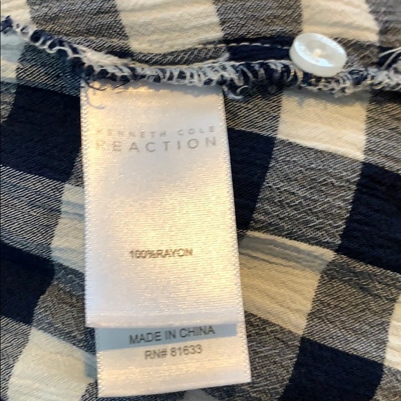 Reaction by Kenneth Cole buffalo plaid navy check - Picture 3 of 11